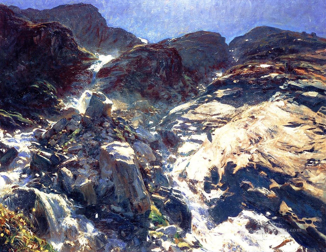 Glacier Streams landscape John Singer Sargent Oil Paintings